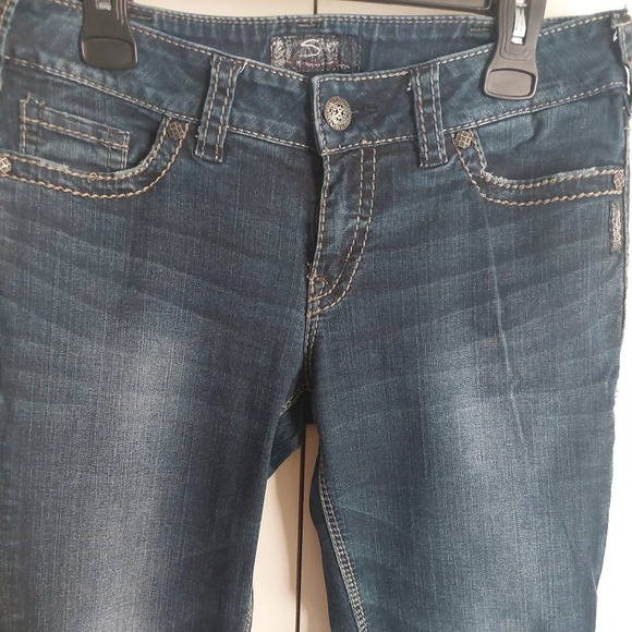 Silver Suki Mid Slim Boot Jeans 30/31 Western Cowgirl School - Picture 3 of 7